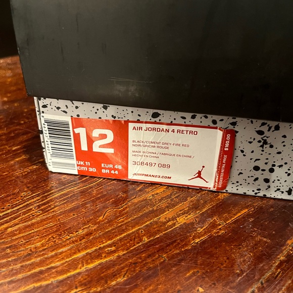 Air Jordan 4 Bred Size 12 With Box 2012 Release - Picture 4 of 11